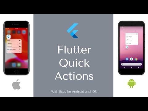 Flutter Quick Actions || App shortcuts in flutter || Fix for Android and iOS